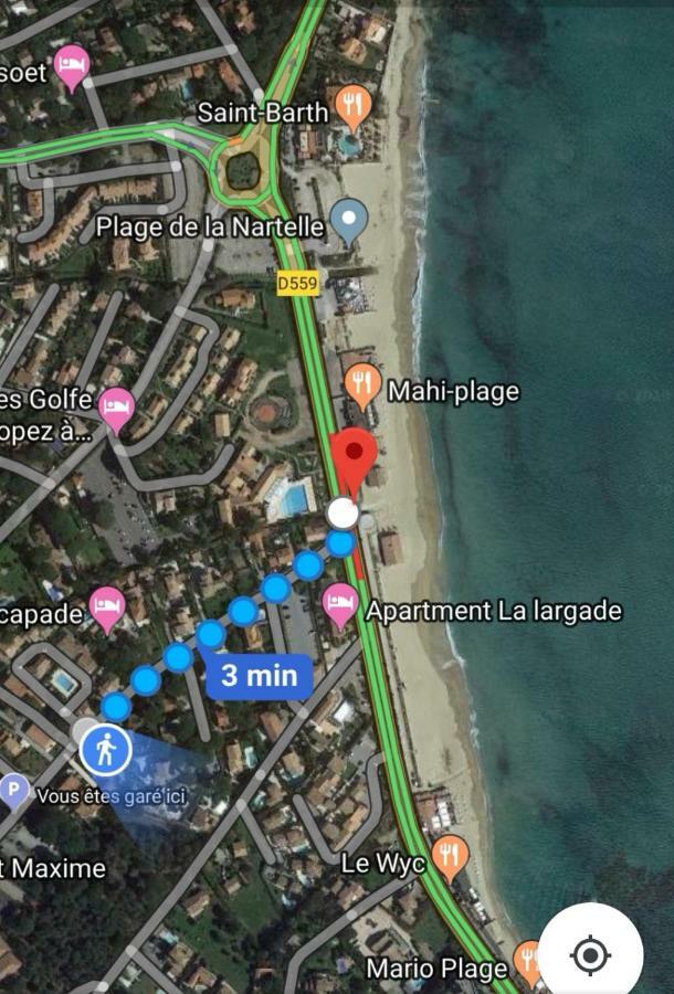 Appartement Sainte-Maxime, Plage De La Nartelle Zewnętrze zdjęcie